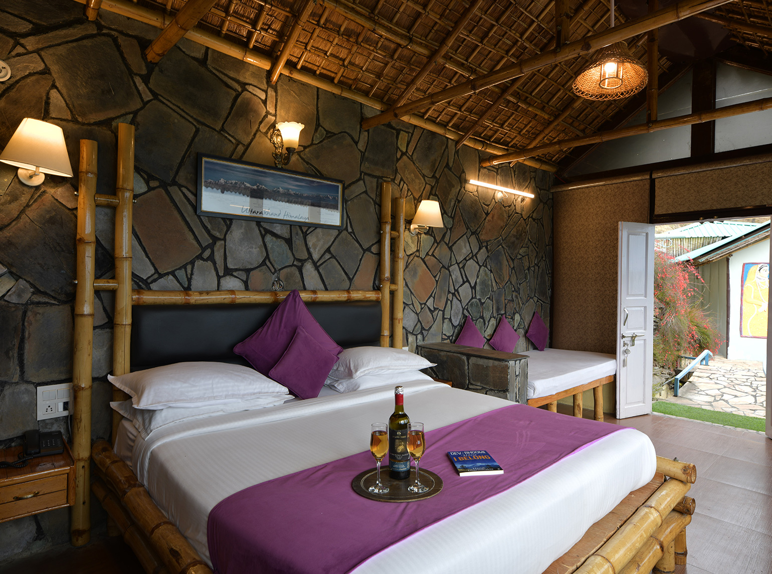 Luxury Double Story Bamboo Cottage Room Image